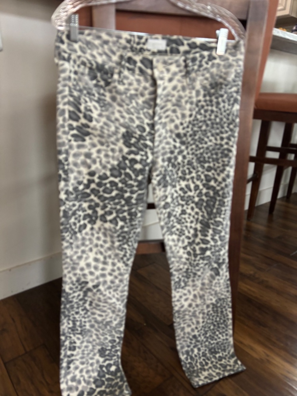 NWOT Mother Free People The Mid Rise Dazzler Ankle Leopard Print Jeans - Picture 2 of 3